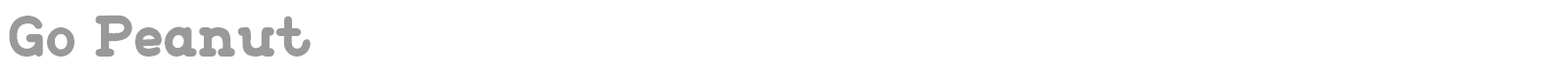 Go Peanut font preview